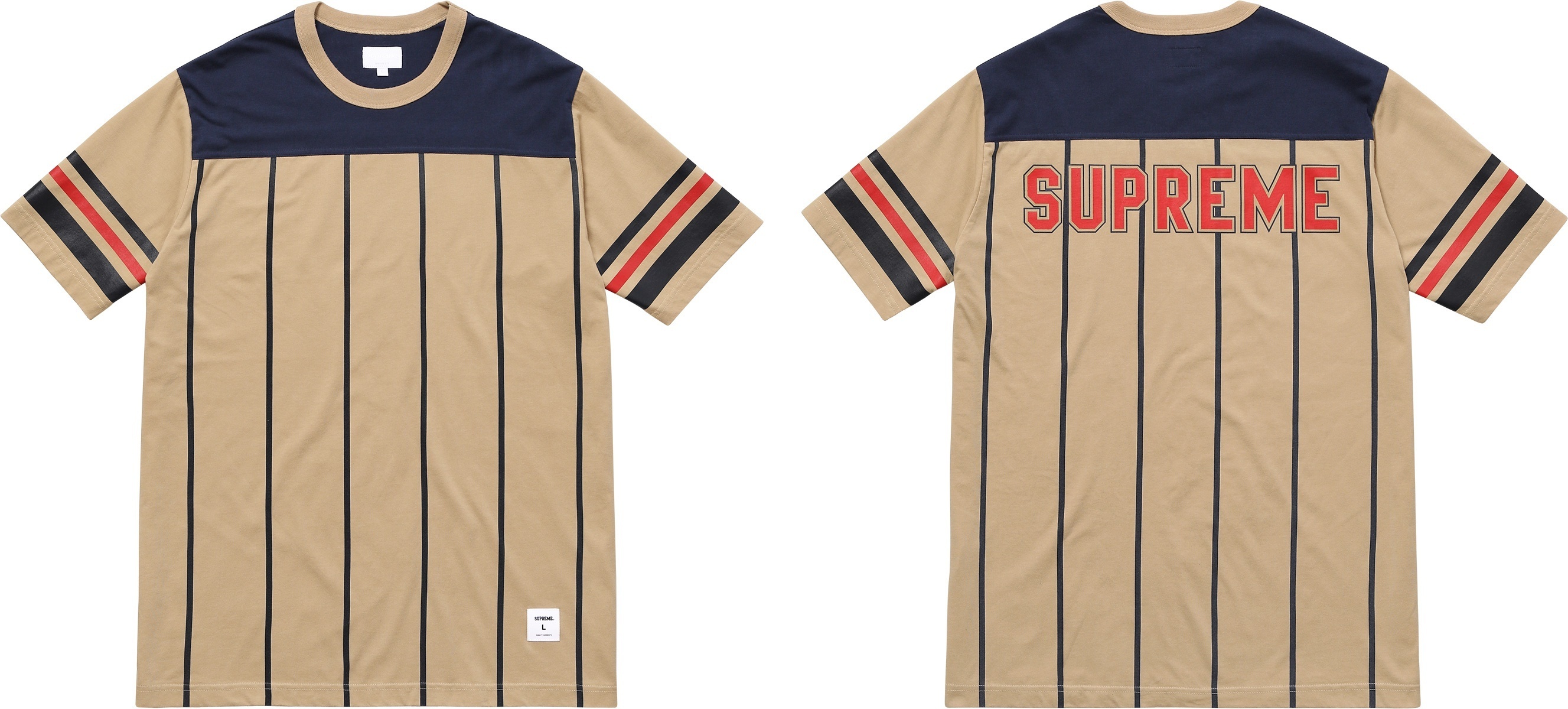 Pinstripe S/S Football Top view 2